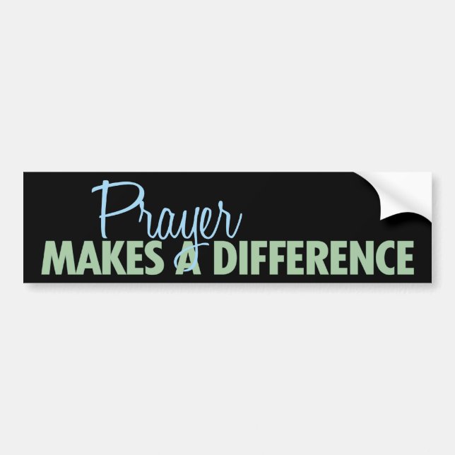 Prayer Makes a Difference (fresh black) Bumper Sticker (Front)
