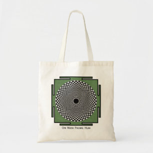 prayer mandala Om Mani Padme Hum Tote Bag