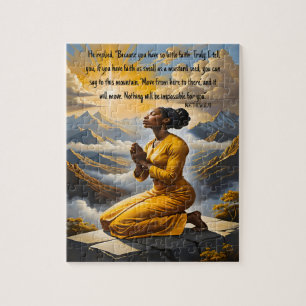 Prayer Moves Mountains Faith Puzzle