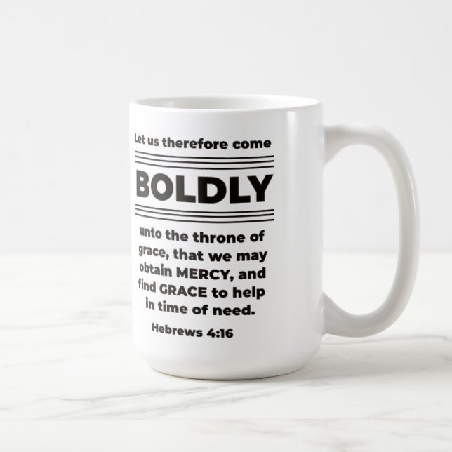 Prayer Mug Bible Verse Hebrew 4:16 KJV (Right)