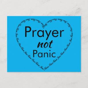 Prayer not Panic Faith in Jesus Christian  Postcard