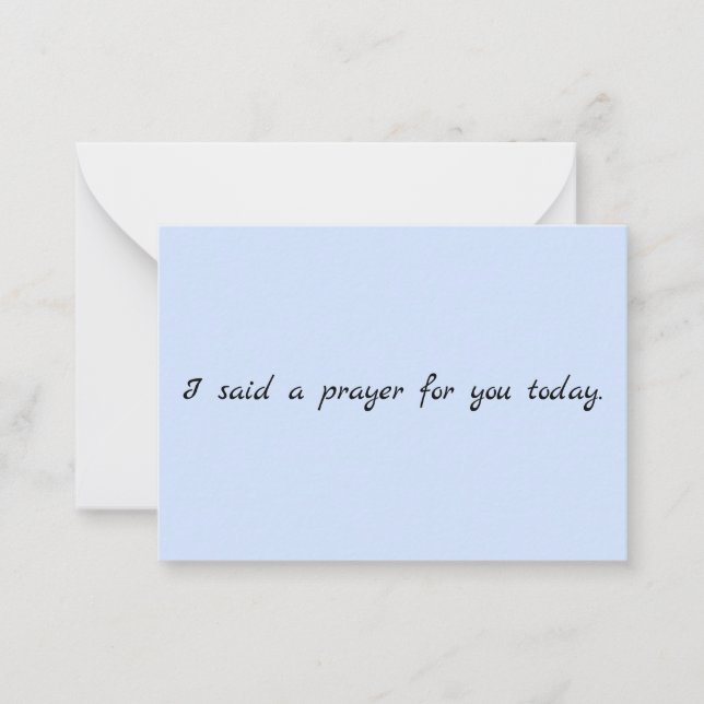 Prayer note card (Front)