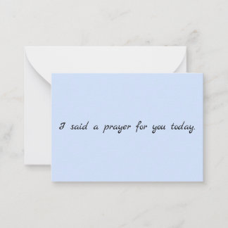 Prayer note card