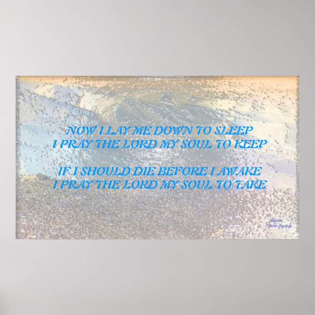 PRAYER...NOW I LAY ME DOWN TO SLEEP POSTER (Front)
