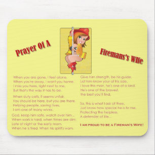 "Prayer of a Fireman's Wife" Mousepad