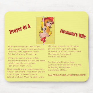 "Prayer of a Fireman's Wife" Mousepad