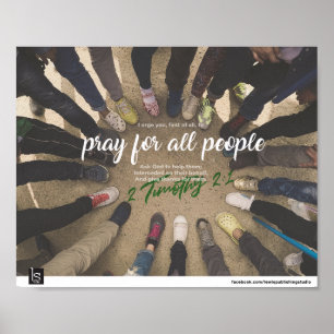 PRAYER OF A LITTLE GIRL (1 TIMOTHY 2:1) POSTER