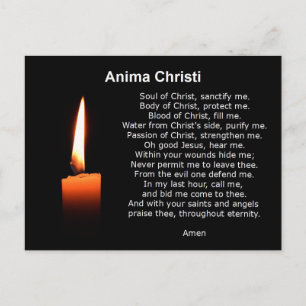 Prayer of Comfort Anima Christi Sould of Christ Postcard