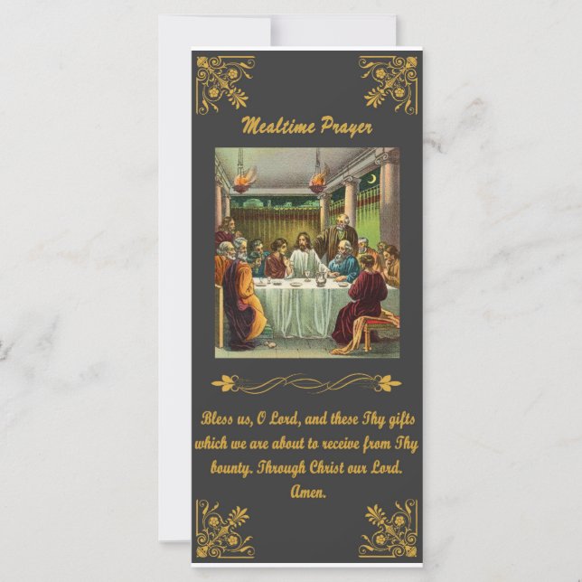 Prayer of Grace Before Meals (Front)