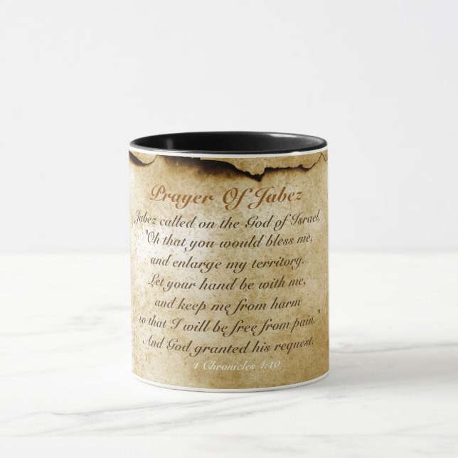 Prayer of Jabez, Bible Verse, 1 Chronicles 4:10 Mug (Center)