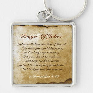 Prayer of Jabez Bible Verse Keychain