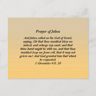 Prayer of Jabez Postcard