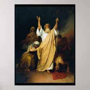 Prayer of Moses, fine art painting, Poster