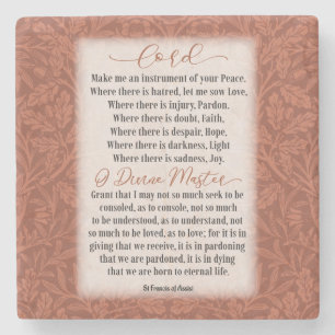 Prayer of Peace - St Francis of Assisi Stone Coaster