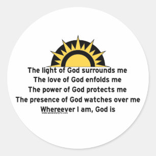 Prayer of Protection Classic Round Sticker