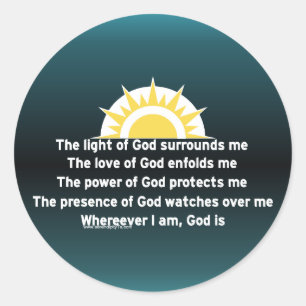 Prayer of Protection Classic Round Sticker