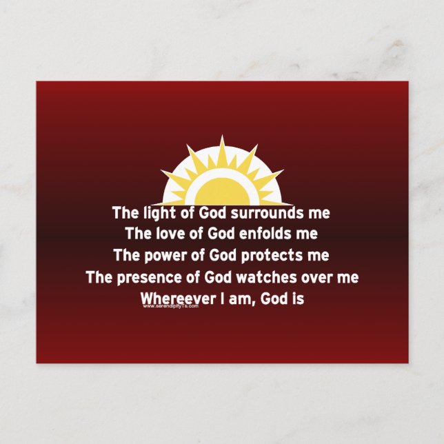 Prayer of Protection Postcard (Front)