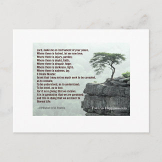 Prayer of Saint Francis postcard