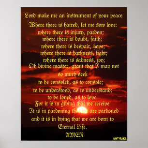 Prayer of Saint Francis Poster