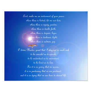 Prayer of Saint Francis Poster