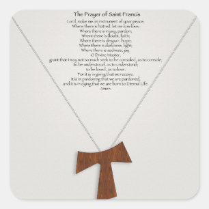 Prayer of Saint Francis Square Sticker