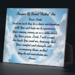 Prayer Of Saint "Padre" Pio Plaque<br><div class="desc">Beautiful prayer of St. Pio with background of a halo around the sun is featured on this plaque. A great reminder God is there through all our trials in life,  a lovely gift to give encouragement to family and friends!</div>