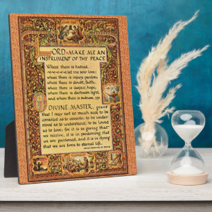 Prayer of Saint St. Francis of Assisi 15:17 Paris Plaque