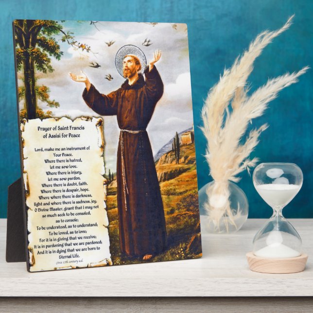 Prayer of Saint St. Francis of Assisi 15:17 Paris Plaque (Side)