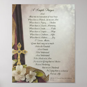Prayer of Saint St. Francis of Assisi 15:17 Paris Poster