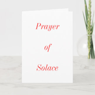 Prayer of Solace Card