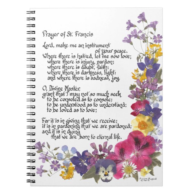 Prayer of St. Francis Notebook (Front)