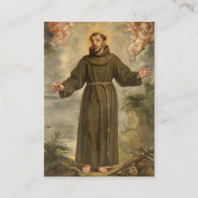Prayer of St. Francis of Assisi Holy Business Card (Front)