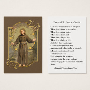Prayer of St. Francis of Assisi Holy Card