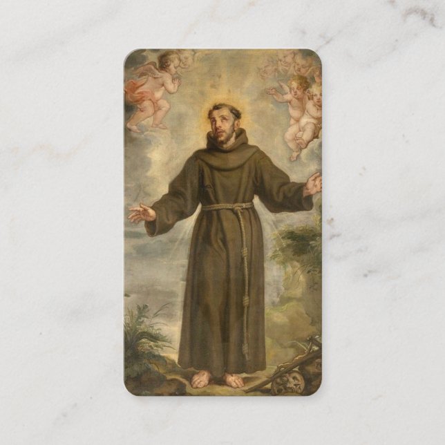 Prayer of St. Francis of Assisi Holy Prayer Card (Front)