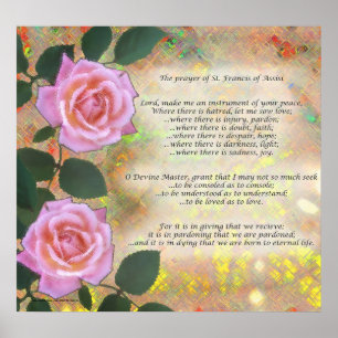 Prayer of St. Francis of Assisi Poster