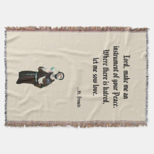 Prayer of St. Francis Throw Blanket