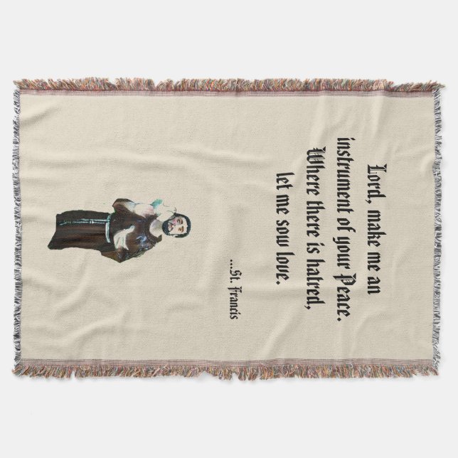 Prayer of St. Francis Throw Blanket (Front)