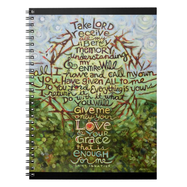 Prayer of St. Igatius Journal, Confirmation Gift Notebook (Front)