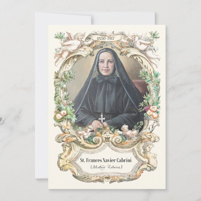 Prayer of St. Mother Cabrini Invitation (Front)