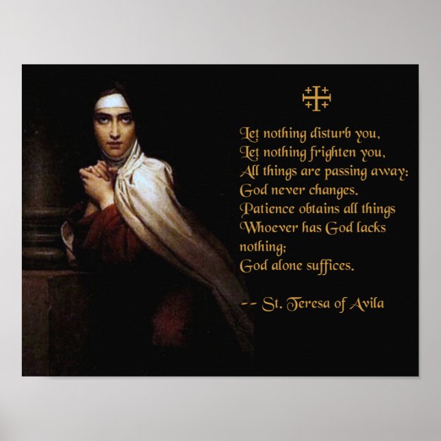 Prayer of St. Teresa of Avila Poster (Front)