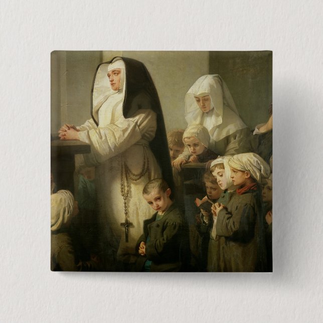 Prayer of the Children Suffering from Ringworm 15 Cm Square Badge (Front)
