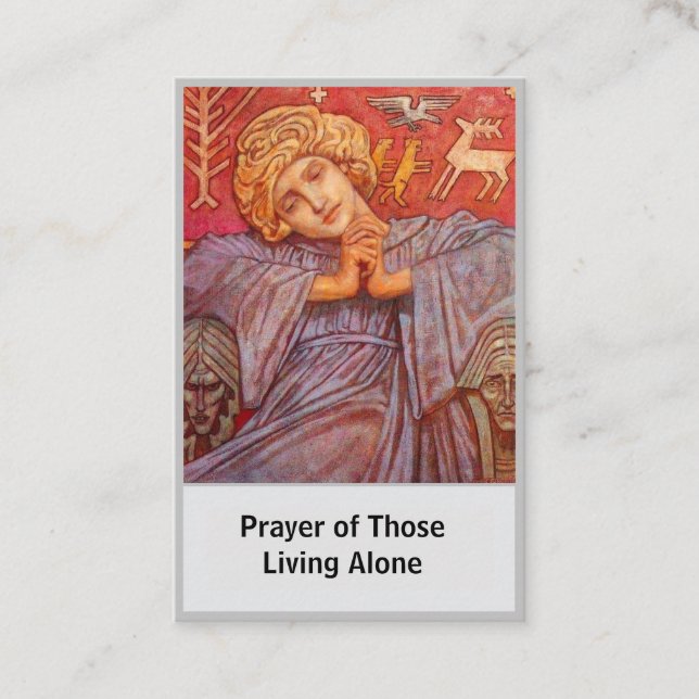 Prayer of those living alone card (Front)