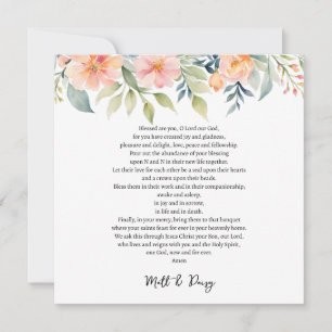 Prayer on your wedding day card