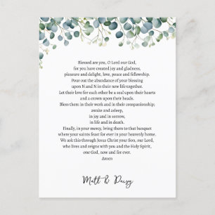 Prayer on your wedding day postcard