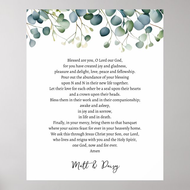 Prayer on your wedding day poster (Front)