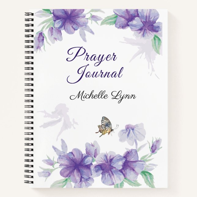 Prayer Philippians 4:6-7 Bible Verse Floral Notebo Notebook (Front)