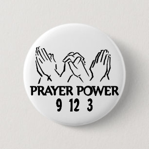 Prayer Power 6 Cm Round Badge