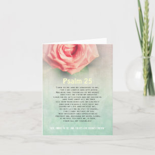 Prayer, psalm 25 personalised christian card