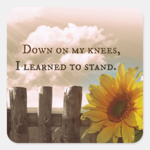 Prayer Quote Square Sticker