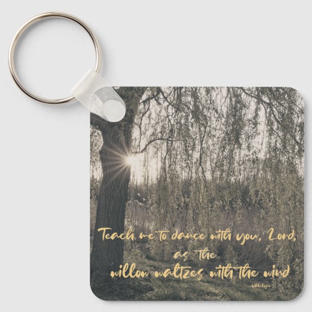 Prayer Quote with Willow Tree Christian  Key Ring (Front)